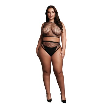 Przejdź do produktu 2 piece with crop top, pantie and fishnet structure.