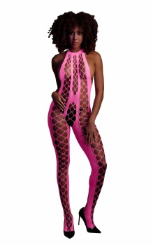 Przejdź do produktu Bodystocking with Halterneck   Pink   XS/XL