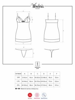 Przejdź do produktu Bielizna Wonderia koszulka i stringi  S/M