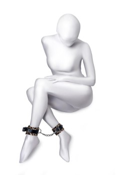 Przejdź do produktu Anonymo handcuffs, PU leather, print, 27 cm