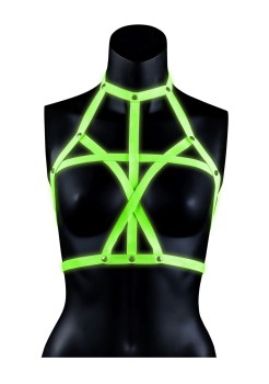 Przejdź do produktu Bra Harness   Glow in the Dark   Neon Green/Black   S/M