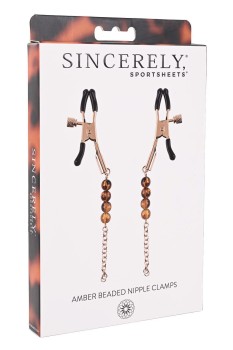 Przejdź do produktu SPORTSHEETS AMBER BEADED NIPPLE CLAMPS