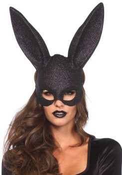 Przejdź do produktu Glitter Masquerade Rabbit Mask Black