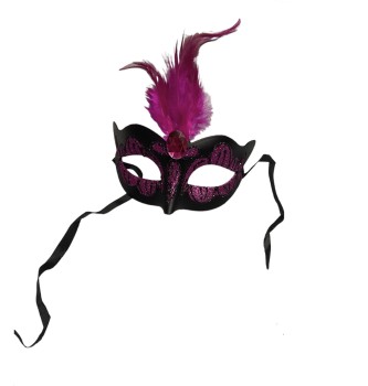 Przejdź do produktu Maska Venetian Mask Purple with Purple Stone and Feather
