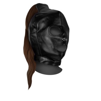Przejdź do produktu Mask with Brown Ponytail   Black