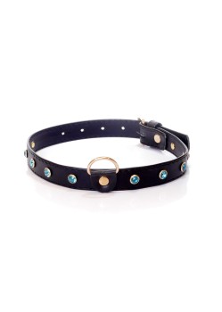 Przejdź do produktu Fetish B   Series Collar   2 cm turquoise crystal