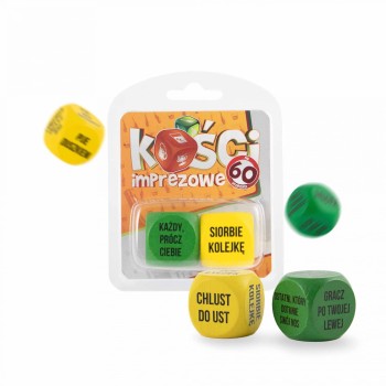 Przejdź do produktu Zabawka   Kości imprezowe   na 60 urodziny   różne kolory