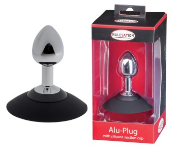 Przejdź do produktu MALESATION Alu Plug with suction cup small, chrome