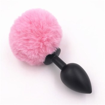 Przejdź do produktu Bunny plug 3   pack  black with pink tail starter 3   pack