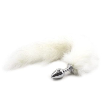 Przejdź do produktu Plug anale con coda Long Fox Tail bianca