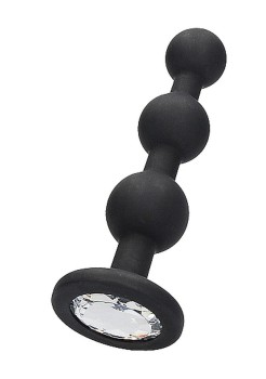 Przejdź do produktu Silicone Beaded Diamond Butt Plug   Black