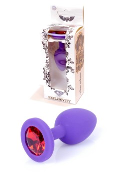 Przejdź do produktu Plug Jewellery Purple Silicon PLUG Small  Red Diamond