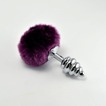 Przejdź do produktu Spiral Pompon Metal Plug Purple