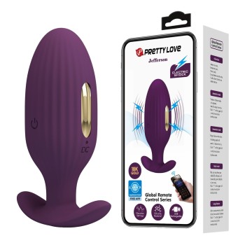 Przejdź do produktu PRETTY LOVE   Jefferson, 12 vibration functions 3 electric shock functions Mobile APP Long distance Control