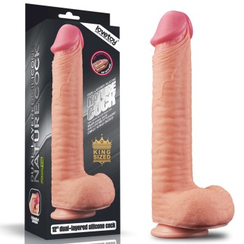 Przejdź do produktu 12 Dual Layered Platinum Silicone Cock
