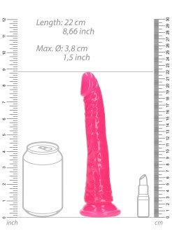 Przejdź do produktu Slim Realistic Dildo with Suction Cup   Glow in the Dark   8 / 20 cm