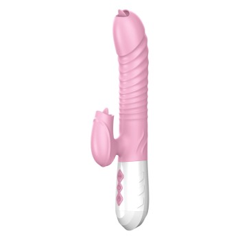 Przejdź do produktu Wibrator Silicone Vibrator USB 7 Function and Thrusting Function / Heating, pink