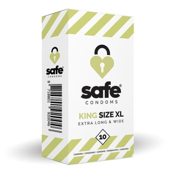 Przejdź do produktu SAFE   Condoms King Size XL Extra Long &amp; Wide (10 pcs)