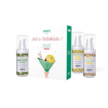 Przejdź do produktu LETS CELEBRATE! Warming gourmet massage  oils (Mint Mojito, Margarita, Pina Colada) 3 x 30ml