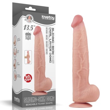 Przejdź do produktu 13.5 King Sized Sliding Skin Dual Layer Dong