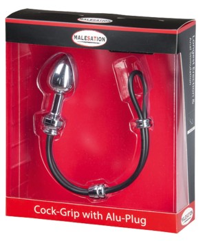 Przejdź do produktu MALESATION Cock Grip with Alu Plug small, chrome