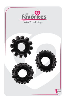 Przejdź do produktu ALL TIME FAVORITES SET OF 3 COCKRINGS BLACK