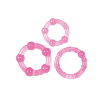 Przejdź do produktu Kit di 3 anelli fallici Timeless Stud (rosa)