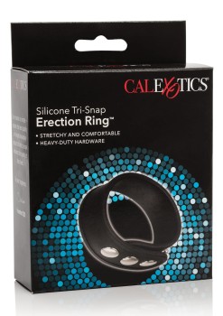 Przejdź do produktu Silicone 3 Snap Erection Ring Black