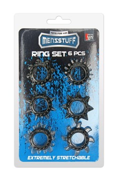 Przejdź do produktu MENZSTUFF 6PC STRETCHEABLE RING SET