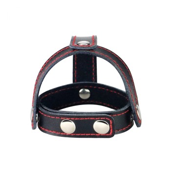 Przejdź do produktu Bondage Fetish TStyle Leather Cockring With Ball Divider