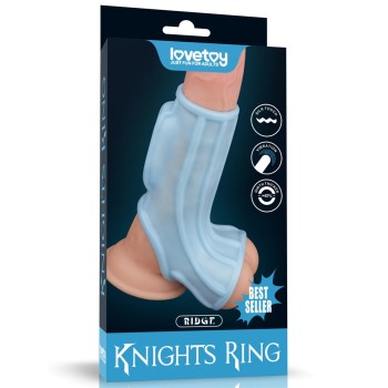 Przejdź do produktu Vibrating Ridge Knights Ring with Scrotum Sleeve