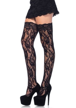Przejdź do produktu Rose Lace Stockings Black