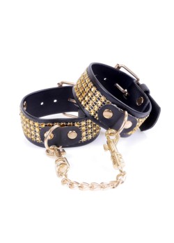 Przejdź do produktu Fetish B   Series Handcuffs with cristals 3 cm Gold