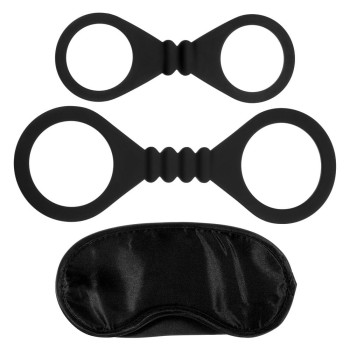 Przejdź do produktu Kajdanki  Me You Us Bound To Please Blindfold Wrist And Ankle Cuffs Black