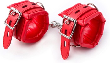 Przejdź do produktu Fetish Fever   Cuffs with chain   Red
