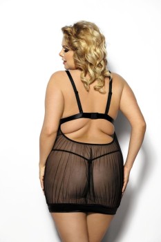 Przejdź do produktu Solange black chemise XXL+ (czarna halka)