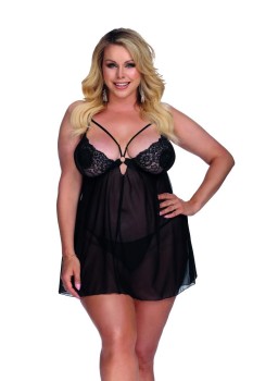 Przejdź do produktu SKYLEE black chemise XL+ (XXL/XXXL) czarna halka
