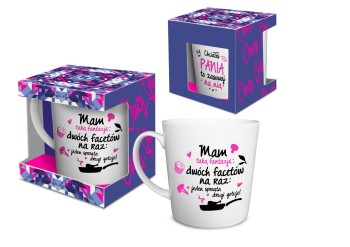 Przejdź do produktu Crazy Girl Kubek NBC matowy 480ml.   Mam fantazję,dwóch na raz...