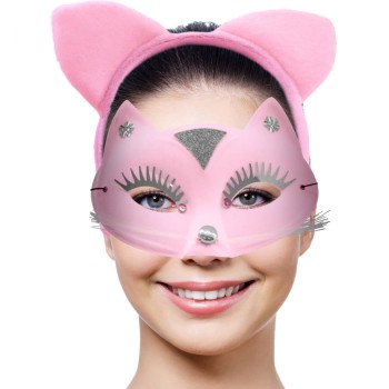 Przejdź do produktu Maska Roleplay Kitty Set Pink