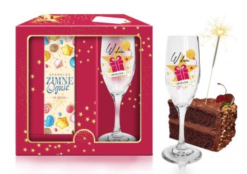 Przejdź do produktu URODZINOWA STARS MAGENTA  zestaw  kieliszek do szampana + zimne ognie  W  dniu urodzin