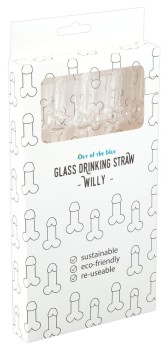 Przejdź do produktu Glass Drinking Straw Willy x 4