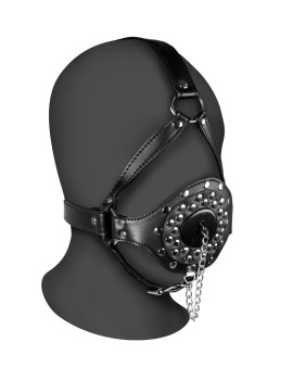 Przejdź do produktu Open Mouth Gag Head Harness with Plug Stopper   Black
