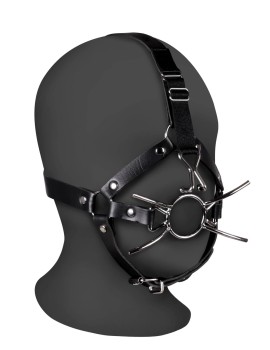 Przejdź do produktu Head Harness with Spider Gag and Nose Hooks   Black