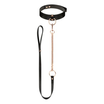 Przejdź do produktu Rosy Gold   Collar with Leash   Black