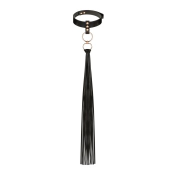 Przejdź do produktu Rosy Gold   Collar with Flogger   Black