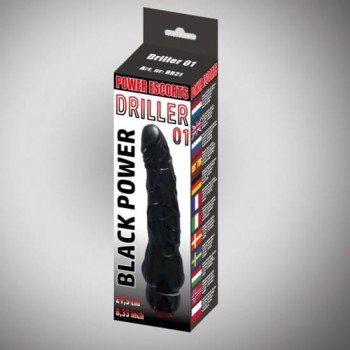 Przejdź do produktu Driller 01 black 21,5 cm realistic vibrating