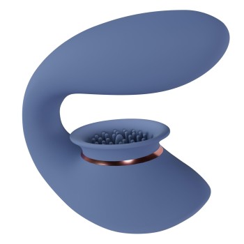 Przejdź do produktu Twitch 3   Rechargeable Vibrator &amp; Suction   Silicone   10 Speed   Blue/Grey