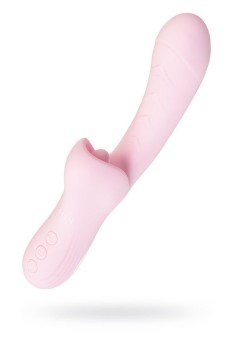Przejdź do produktu JOS Vibrator with clitoral stimulator Patti with moving tongue, silicone, red, 24 cm