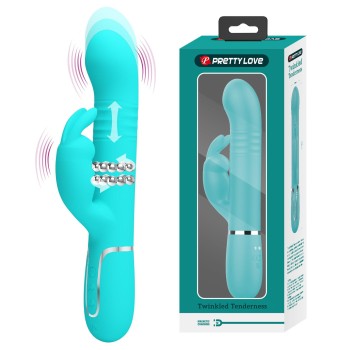 Przejdź do produktu PRETTY LOVE   Coale Twinkled Tenderness, 7 vibration functions 4 rotation functions 4 thrusting settings