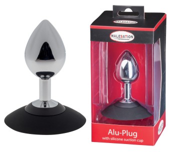 Przejdź do produktu MALESATION Alu Plug with suction cup medium, chrome